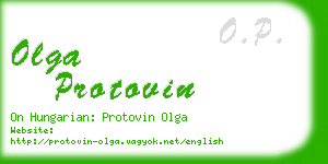 olga protovin business card